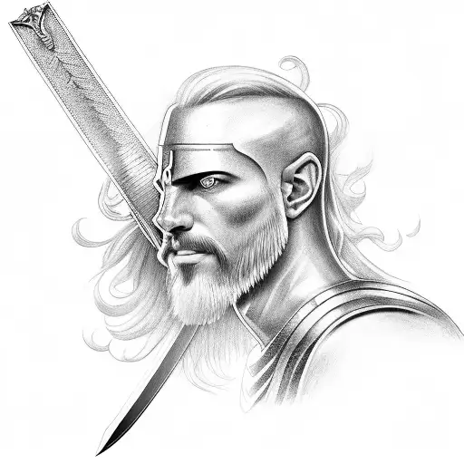 Sword Whit Head Gladiador