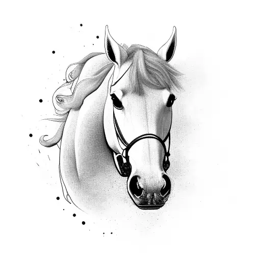 Full Body Standardbred Trotting With Floral