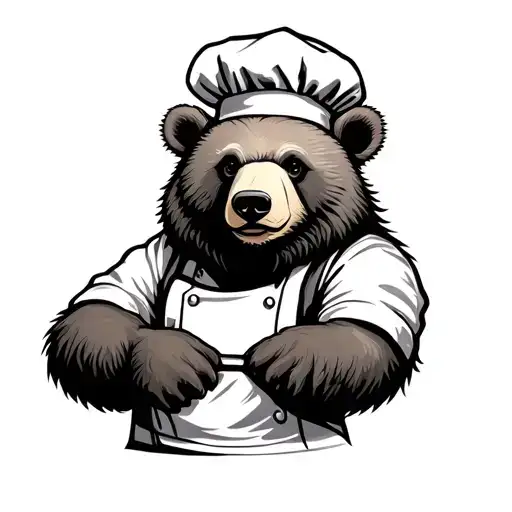 Traditional Style Bear That Is A Chef