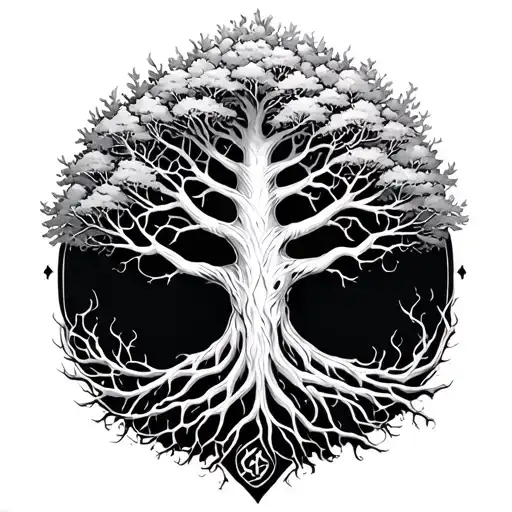 Overly Detailed Yggdrasil Tree Full Back