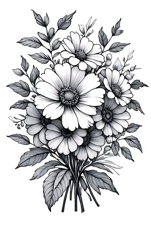 Family Birth Flower Bouquet