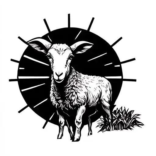 Letters Lamb With The Rising Sun