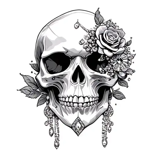 Skull Adorned With Gems