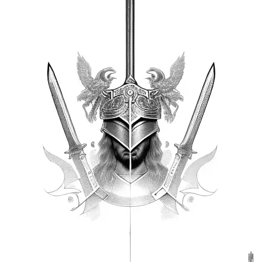 Sword Whit Head Gladiador