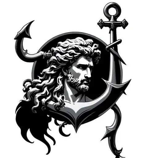 Poseidon With Anchor Connected