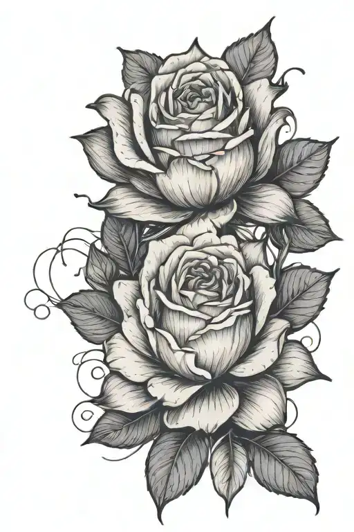 Rose And Water Lily Flower