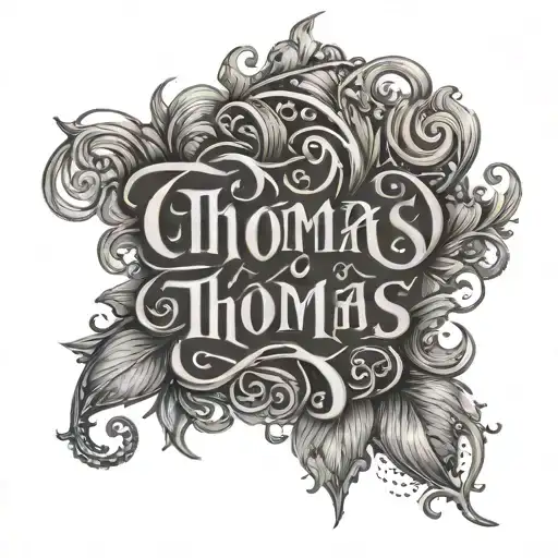 The Word Thomas Written Beautifully And Elegantly Incorporated