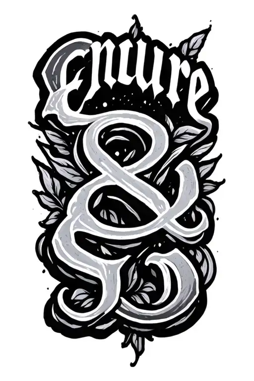 Endure And Survive Text With Arroes