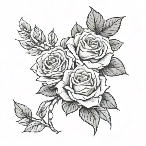 Roman Numerals And Roses