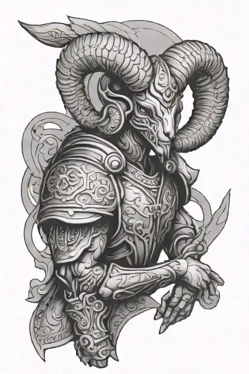Zodiac Sign Aries Modern Armor