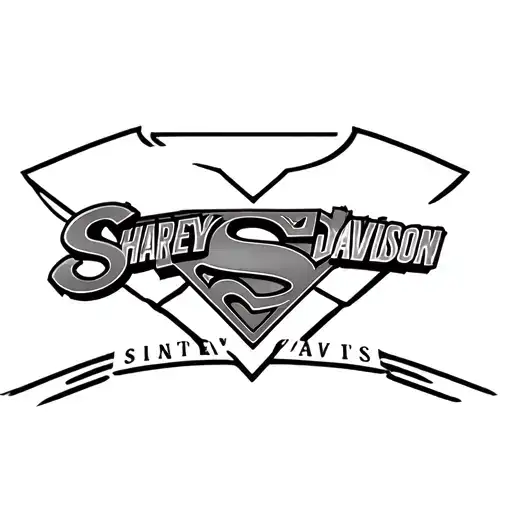 Harley Davidson V Twin Inside Superman Logo
