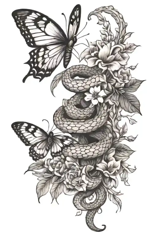 Snake And Butterfly Spine