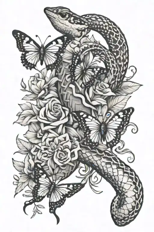 Snake And Butterfly Spine