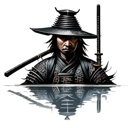 Basic Civilian With A Samurai Reflection