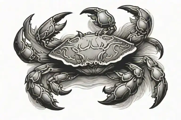 Crab And Ocean Waves