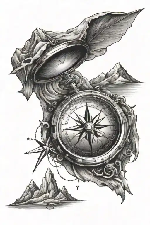 Mountain And Navigation Compass