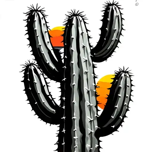 Cactus With Az Sunset