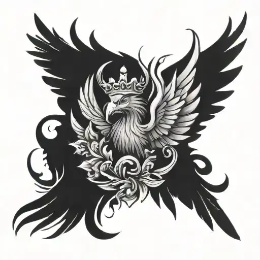 Phoenix With Crown