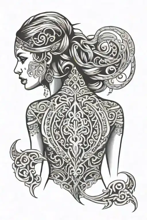 Female Tribal Back