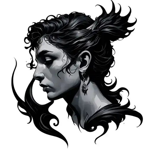 Good And Evil Whispering In A Persons Ear Simple