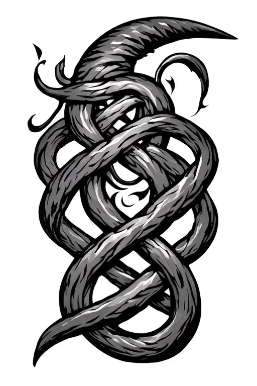 Witch Knot Design Incorporating Elements Of Exu And Pombagira
