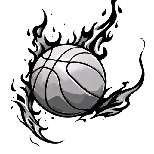 Basketball With Fire Together Ball Is Life