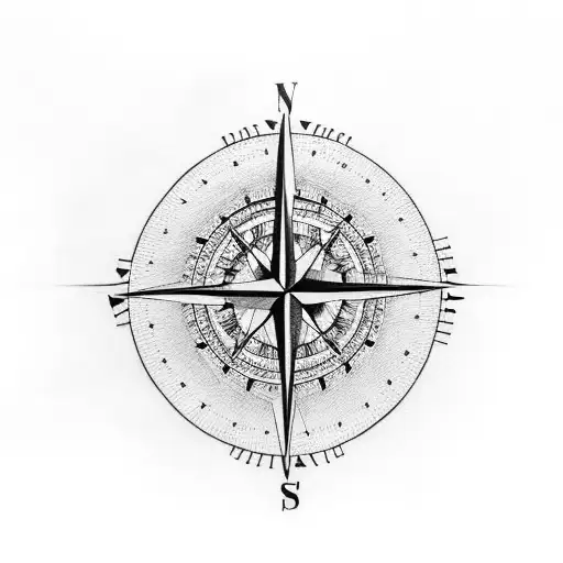 Compass With Peonies