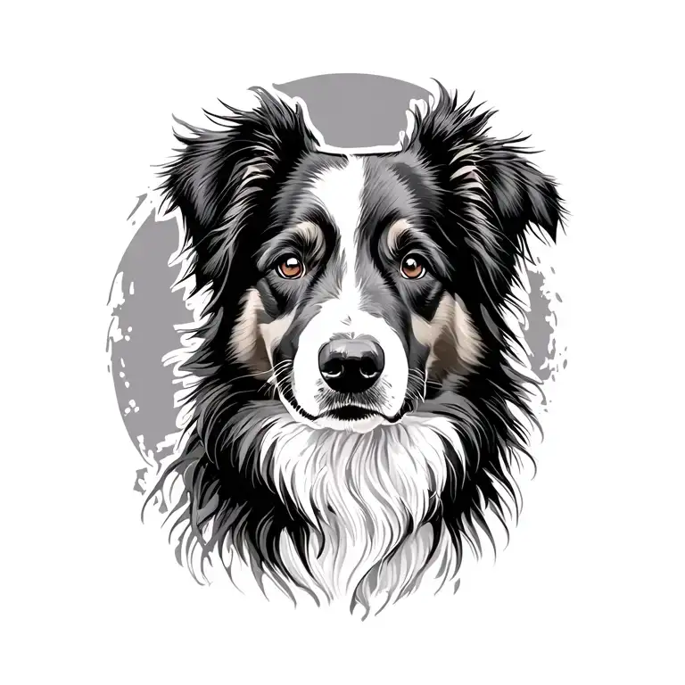 Australian Shepherd Dog Outline
