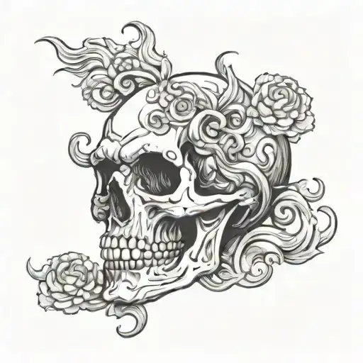 Skull Smoke Greek Mythology