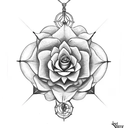 Rose Dream Catcher Rosary Beads Black And White