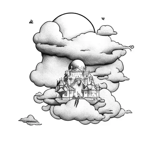 Heaven With Clouds And Sunshine