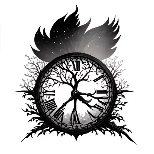 Life Clock And Tree Of Life