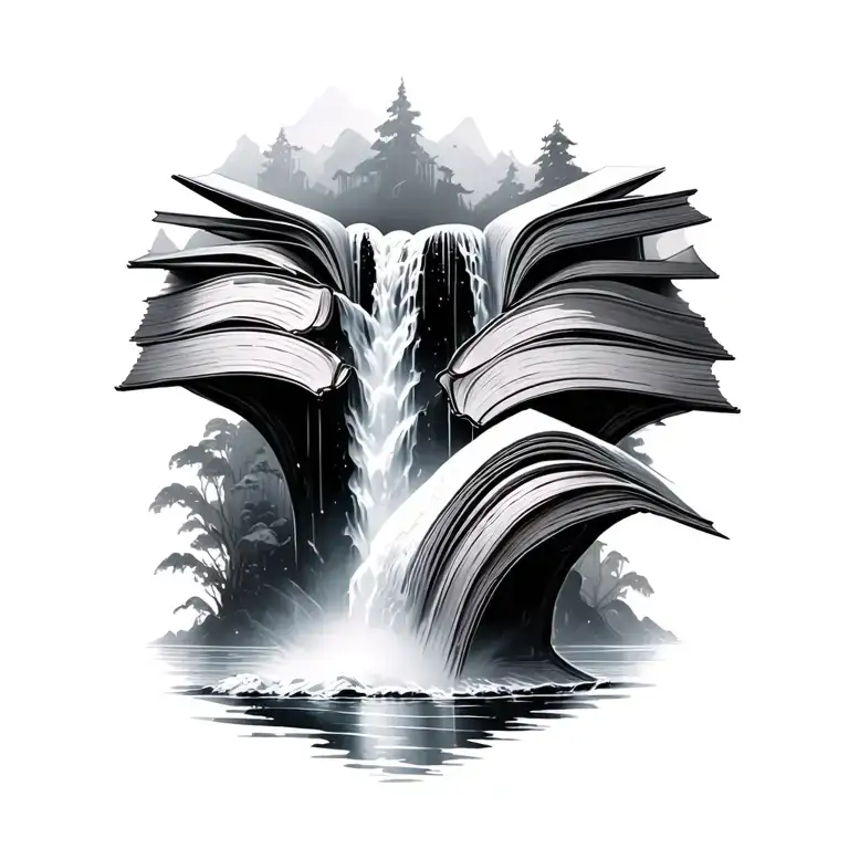 Waterfall Of Books