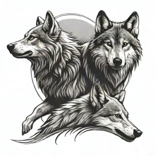 Wolf And Family