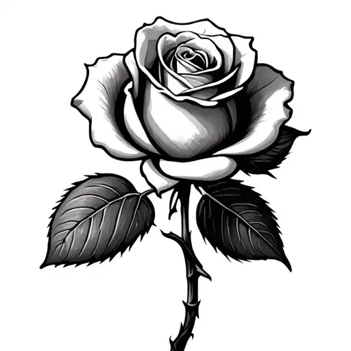 A Rose With Roman Numerals