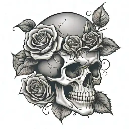 Skull And Rose