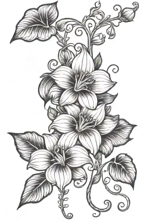 Jasemine Flowers On Vine