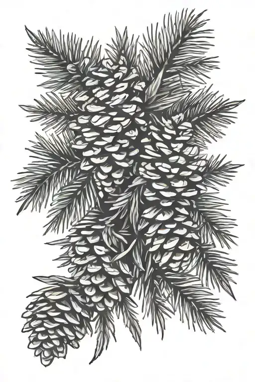 Fir Tree With Pinecones