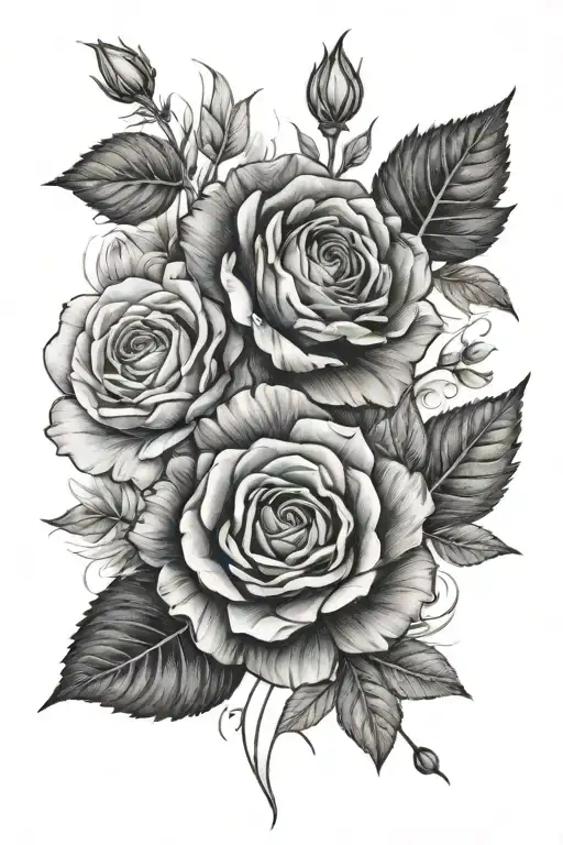 Rose And Cosmos Flower