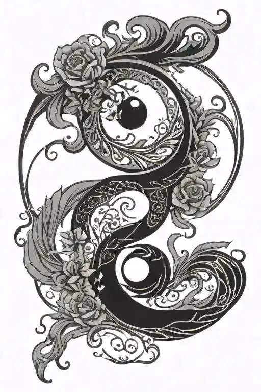 Twin Flame Shadow Woman Yin Yang