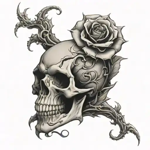 Skull Rose Dragon