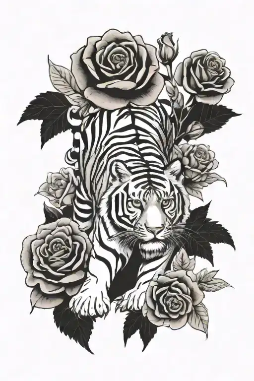 Marigold Rose Tiger Walking