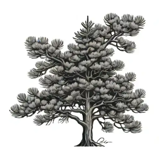Fine Line Pine Tree