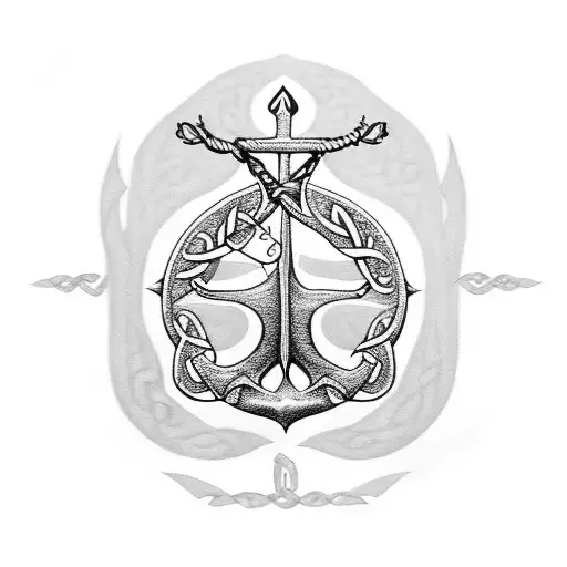Tree Of Life With Celtic Anchor