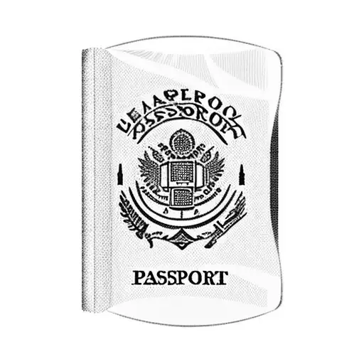 A Passport With Stamps From Different Countries Forming A Sleeve