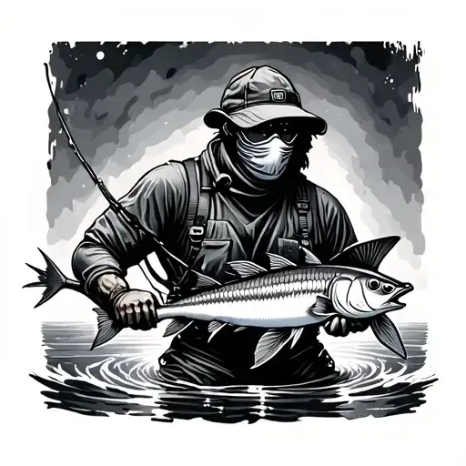 Welder Bow Fishing Tattoo