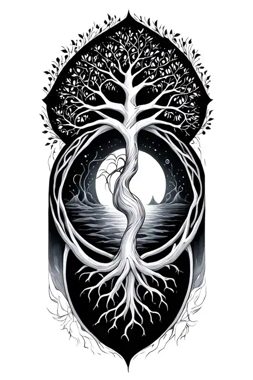 4 Elements With Tree Of Life