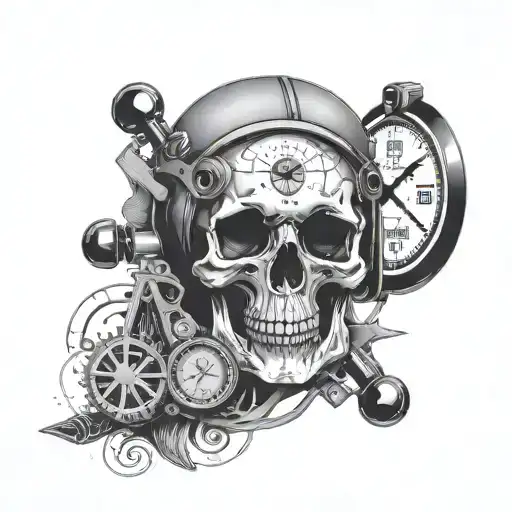 Skull And Speedometer