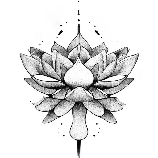 Female Skeleton Hand Holding A Lotus