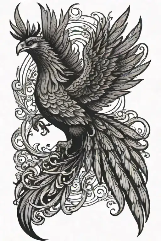 Phoenix With Outstretched Wings